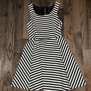 Express Fit + Flare Striped Skater Dress size S